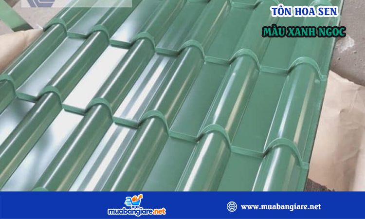 Tôn lạnh hoa sen màu xanh ngọc